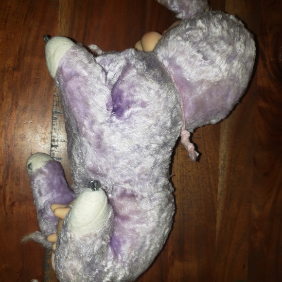 Vintage Rushton Cow Rubber Face Purple Elsie Bell Plush 1950s Stuffed Animal T - Picture 13 of 14